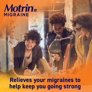 Motrin&reg; IB 80-Count Migraine Liquid Filled Ibuprofen Capsules. View a larger version of this product image.