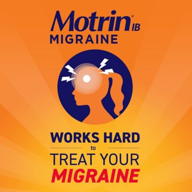 Motrin&reg; IB 80-Count Migraine Liquid Filled Ibuprofen Capsules. View a larger version of this product image.