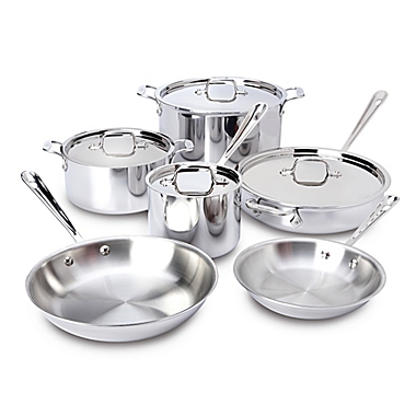 All-Clad D3 Stainless Steel 10-Piece Cookware Set. View a larger version of this product image.