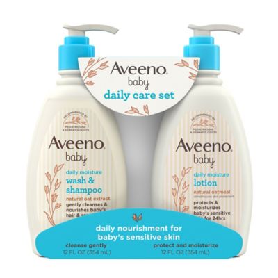 Aveeno&reg; Baby Wash &amp; Shampoo and Daily Moisture Lotion Daily Care Set