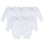 Alternate image 0 for Burt&#39;s Bees Baby&reg; Size 3-6M 5-Pack Organic Cotton Long Sleeve Bodysuit in Cloud