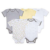 Burt&#39;s Bees Baby&reg; Size 0-3M 5-Pack Sunshine Organic Cotton Short Sleeve Bodysuits