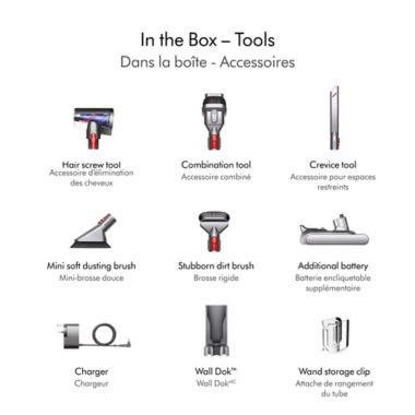 Dyson Outsize+ Cordless Stick Vacuum Cleaner in Nickel/Red. View a larger version of this product image.