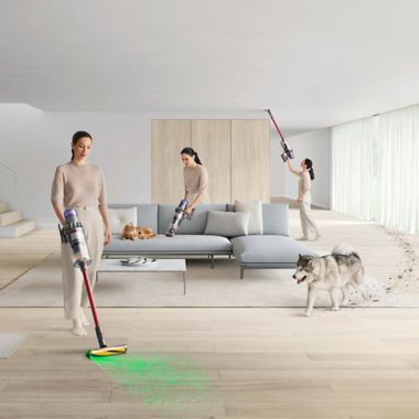 Dyson Outsize+ Cordless Stick Vacuum Cleaner in Nickel/Red. View a larger version of this product image.