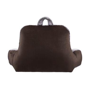 UGG&reg; Dawson Heated Backrest Pillow in Chocolate. View a larger version of this product image.