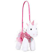Poochie and Co.&reg; Unicorn Pastel Rainbow Maine Purse in Pink