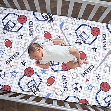 Lambs &amp; Ivy&reg; Baby Sports Fitted Crib Sheet. View a larger version of this product image.