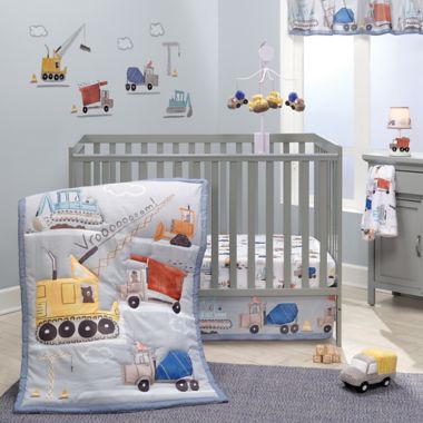 Bedtime Originals&reg; Construction Zone Changing Pad Cover in White. View a larger version of this product image.