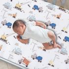 Alternate image 1 for Bedtime Originals&reg; Construction Zone Fitted Crib Sheet in White