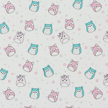 Squishmallows&trade; Morning Bird 200-Thread-Count Queen Sheet Set. View a larger version of this product image.