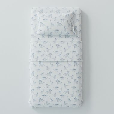 Morning Bird&reg; Jurassic World&trade; 200-Thread-Count Queen Sheet Set in Blue. View a larger version of this product image.