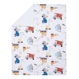Bedtime Originals® Construction Zone Baby Blanket in White