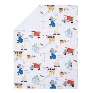 Bedtime Originals&reg; Construction Zone Baby Blanket in White. View a larger version of this product image.