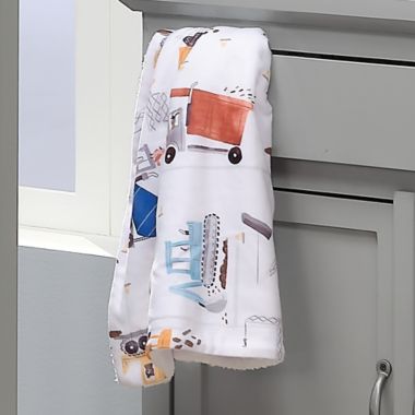 Bedtime Originals&reg; Construction Zone Baby Blanket in White. View a larger version of this product image.