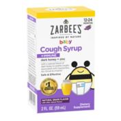 Zarbee's&reg; Naturals 2 fl. oz. Dark Honey + Zinc Grape Flavor Baby Cough Syrup