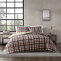 Eddie Bauer® Astoria Microsuede Down Alt Reversible Comforter Set in Red