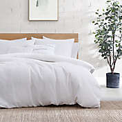 DKNY Modern Waffle 3-Piece King Duvet Cover Set in White