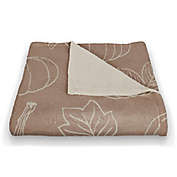 Designs Direct 50-Inch x 60-Inch Fall Pattern Fleece Throw Blanket in Dusty Rose