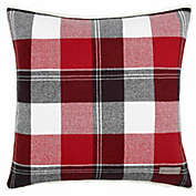 Eddie Bauer&reg; Lodge Cotton Yarn Dye Flannel Faux Sherling Reverse 20-Inch Square Pillow in Red