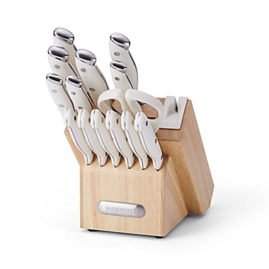 Farberware&reg; Professional 15-Piece Edgekeeper&trade; Knife Block Set in White. View a larger version of this product image.