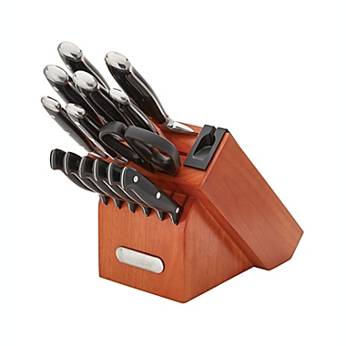Farberware&reg; Professional 15-Piece Edgekeeper&trade; Knife Block Set in Black. View a larger version of this product image.