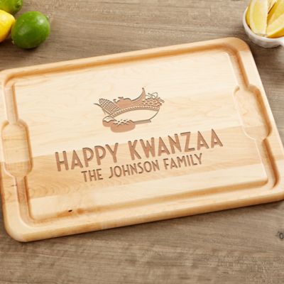 Kwanzaa Personalized 15-Inch x 21-Inch Maple Cutting Board