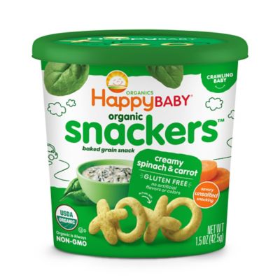 Happy Baby Organic 1.5 Oz. Snackers In Creamy Spinach And Carrot