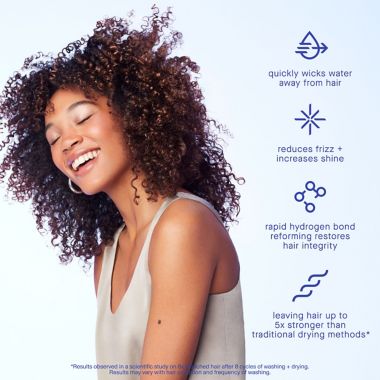 AQUIS&reg; Towel Water Wicking Ultra-Absorbent Hair-Drying Tool in White. View a larger version of this product image.