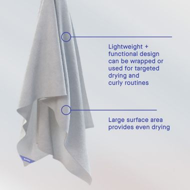 AQUIS&reg; Towel Water Wicking Ultra-Absorbent Hair-Drying Tool in White. View a larger version of this product image.