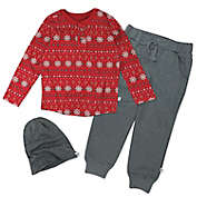 Honest&reg; 3-Piece Henley Top, Sweatpant, and Beanie Set in Red