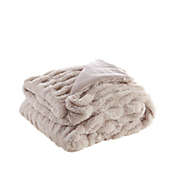 Inspired Home Polyester Knit Throw Blanket in Blush