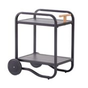 30.5-Inch Steel Bar Cart in Black