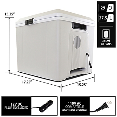 Koolatron 48-Can Voyager Cooler in Grey/White. View a larger version of this product image.