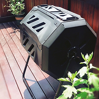 Koolscape 42-Gallon Tumbling Composter in Black. View a larger version of this product image.