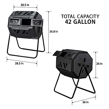 Koolscape 42-Gallon Tumbling Composter in Black. View a larger version of this product image.
