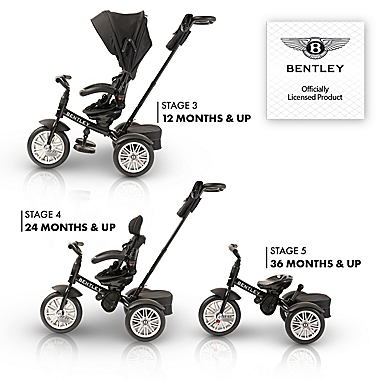 Bentley 6-in-1 Baby Stroller/Kids Trike in Black. View a larger version of this product image.
