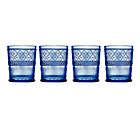 Alternate image 0 for Godinger&reg; Claro Double Old Fashioned Glasses in Blue (Set of 4)