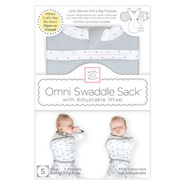 Swaddle Designs Size 0-3M Arms Up Half-Length Sleeves Omni Swaddle Sack in Grey. View a larger version of this product image.