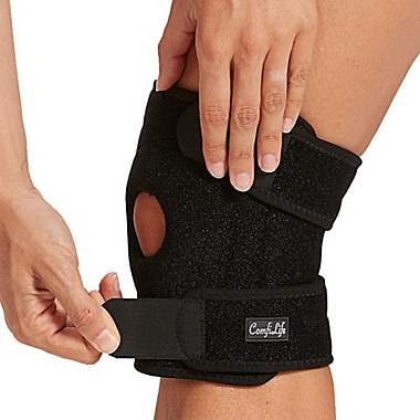 ComfiLife&reg; Non-Slip Neoprene Adjustable Knee Brace in Black. View a larger version of this product image.