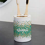 Sparkling Name Personalized Ceramic Toothbrush Holder