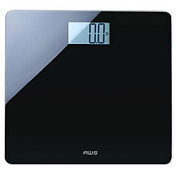 Digital Glass Top Bathroom Scale in Black with English/Spanish Speaking Voice