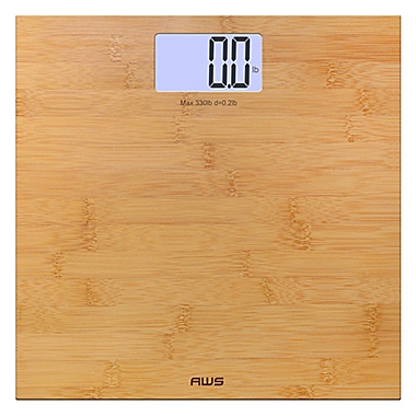 American Weigh Scales&reg; ECO Digital Bamboo Bathroom Scale in Wood. View a larger version of this product image.