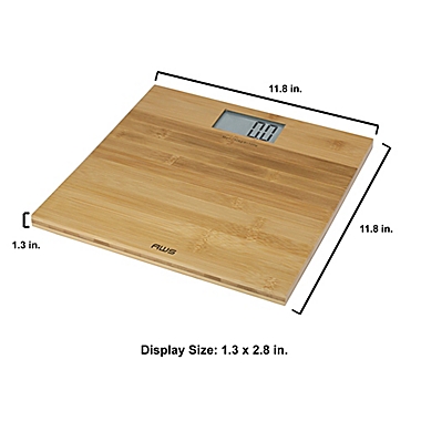American Weigh Scales&reg; ECO Digital Bamboo Bathroom Scale in Wood. View a larger version of this product image.