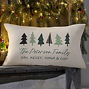 Christmas Aspen Personalized 12-Inch x 22-Inch Lumbar Outdoor Throw Pillow