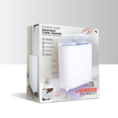 Sharper Image&reg; SpaStudio&trade; Towel Warmer in White. View a larger version of this product image.