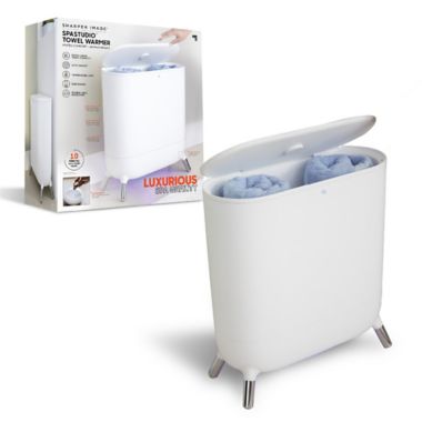 Sharper Image&reg; SpaStudio&trade; Towel Warmer in White. View a larger version of this product image.