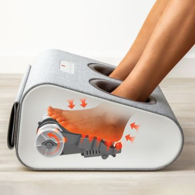 Sharper Image&reg; Shiatsu Foot+ Massager in Grey. View a larger version of this product image.