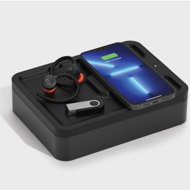 Sharper Image&reg; Wireless Valet with Charging Pad in Grey. View a larger version of this product image.