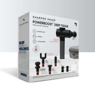 Sharper Image&reg; Powerboost Deep Tissue Massager in Black. View a larger version of this product image.