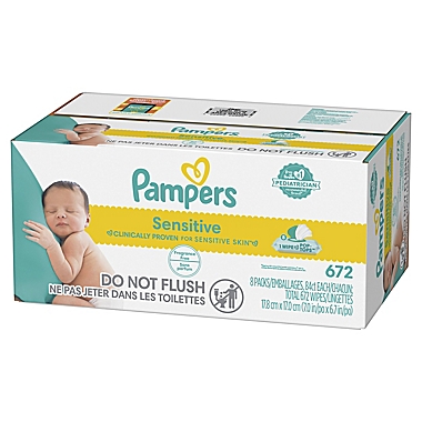 Pampers&reg; Sensitive&trade; 672-Count Pop-Top Wipes. View a larger version of this product image.